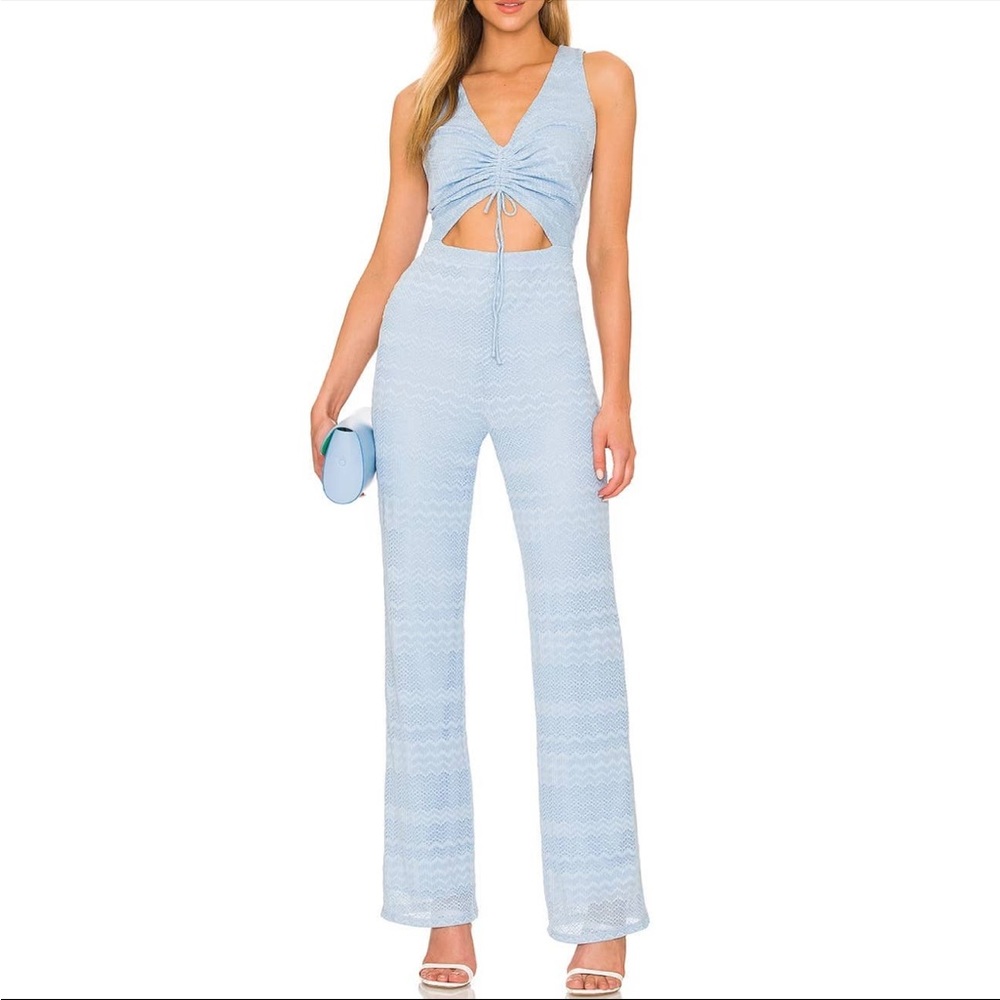 NWT Lovers and Friends Baby Blue Jumpsuit.